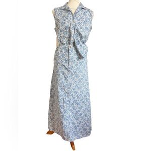 Vintage Lizwear jeans/liz claiborne Blue and White Floral skirt and shirt